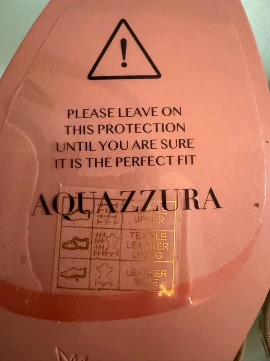 Aquazzura Tan Crystal-Strap Square Toe Flat Sandals - Picture 5 of 10